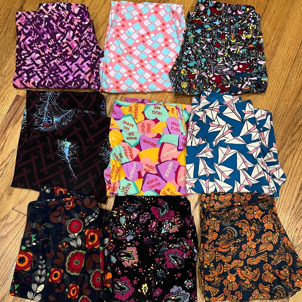 Lularoe leggings one size bundle of 9